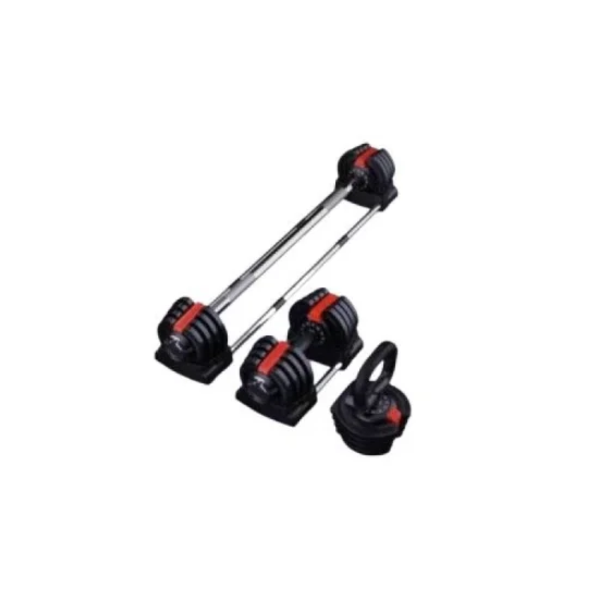 King Smith Set of 3-in-1 exercises - Dumbbell, Barbell, Kettlebell (Adjustable weight up to 24 kg)